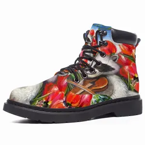 Men Raccoon Celebrating Spring Mid Top Boots