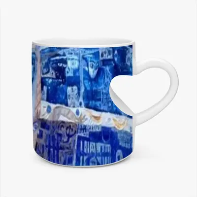 True Blue Peach Heart Mug