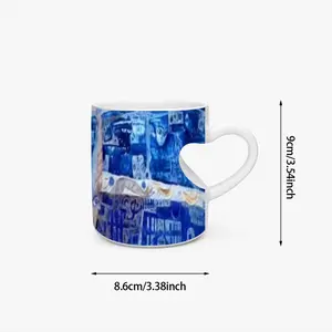 True Blue Peach Heart Mug