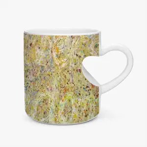 Peace Flowers Freedom Happiness Peach Heart Mug