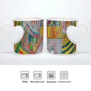 The Arab Market Peach Heart Mug