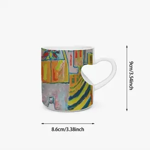 The Arab Market Peach Heart Mug