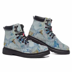 Men Peonies In The Stars Mid Top Boots