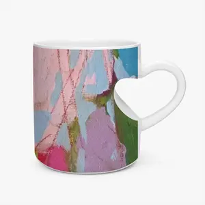 Indoor Mountain Peach Heart Mug