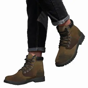 Men Blurred Fruit Mid Top Boots