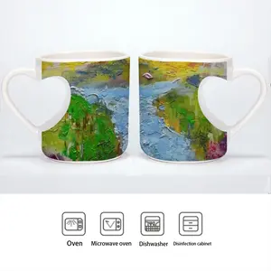 River Peach Heart Mug