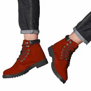 Men Seeing Red Mid Top Boots