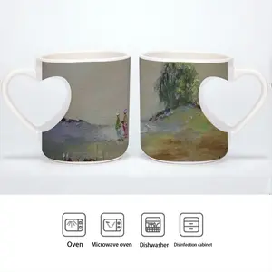 When Friends Meet Peach Heart Mug