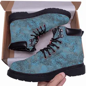 Men Design In Blue Mid Top Boots