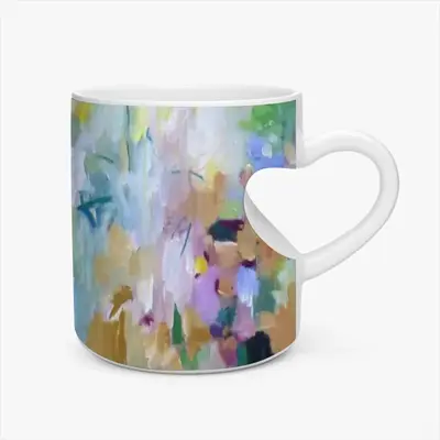 Sunshine On The Water Peach Heart Mug