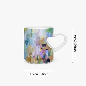 Sunshine On The Water Peach Heart Mug