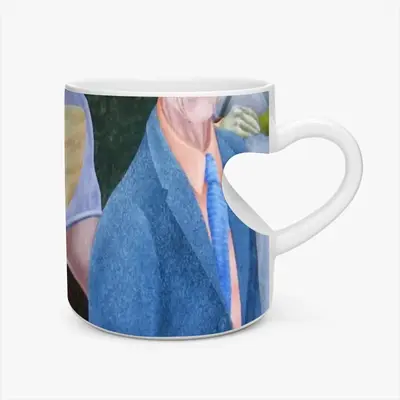 She Awoke To Find Herself In A Dream Peach Heart Mug