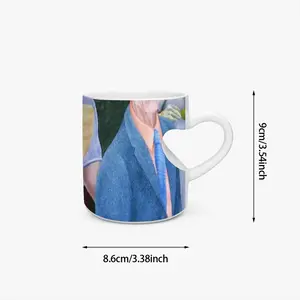 She Awoke To Find Herself In A Dream Peach Heart Mug