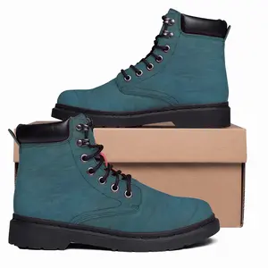 Men Aqua Blue Mid Top Boots