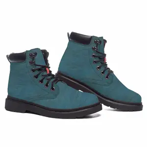 Men Aqua Blue Mid Top Boots