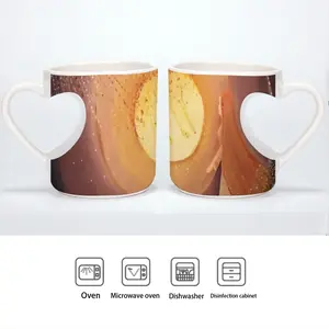 Embracing The Light F Peach Heart Mug