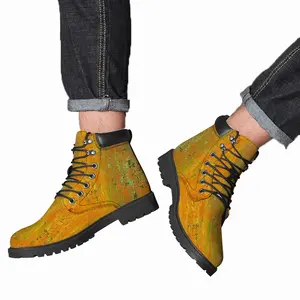 Men Orange Peel Mid Top Boots