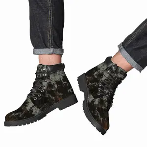 Men Fractured Views Mid Top Boots