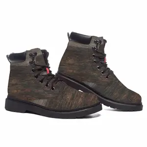 Men Rustic Wood Mid Top Boots