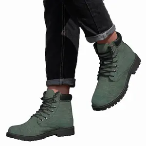 Men Weathered Teal Mid Top Boots