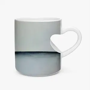 Charcoal White No 1 Series 4 Peach Heart Mug