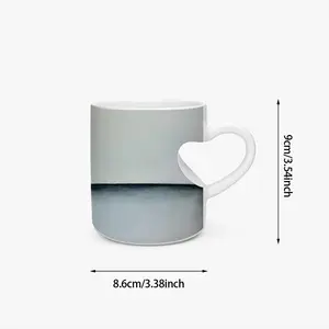 Charcoal White No 1 Series 4 Peach Heart Mug