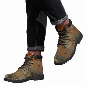 Men Worn Mid Top Boots