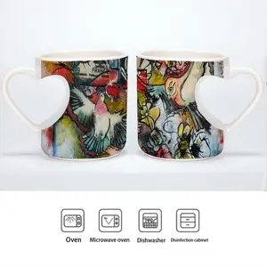 Postcard Peach Heart Mug