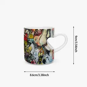 Postcard Peach Heart Mug