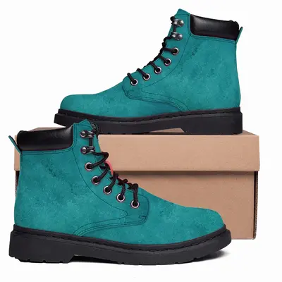 Men Caribbean Blue Mid Top Boots