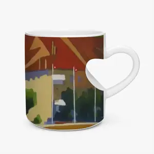 Lutry Switzerland Peach Heart Mug