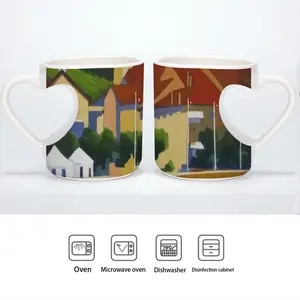 Lutry Switzerland Peach Heart Mug