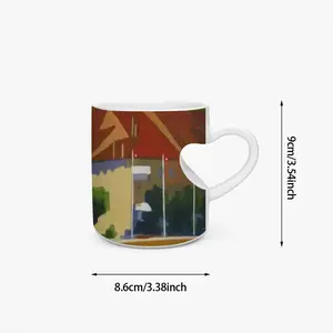 Lutry Switzerland Peach Heart Mug