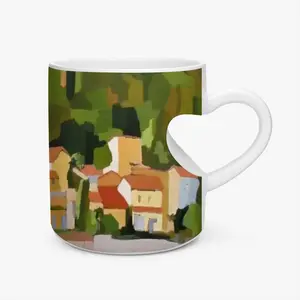 Bather In Sète Peach Heart Mug