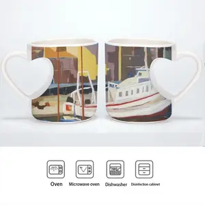 Sète The Navy Peach Heart Mug