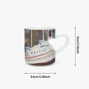 Sète The Navy Peach Heart Mug