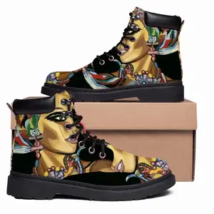 Men Let Us Dance Prints Mid Top Boots