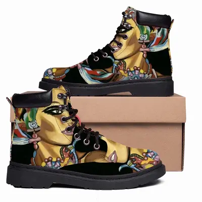 Men Let Us Dance Prints Mid Top Boots