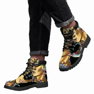 Men Let Us Dance Prints Mid Top Boots