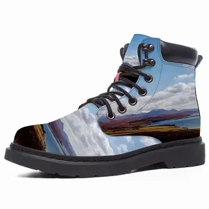 Men Snowy Mountains Of Tongue Mid Top Boots