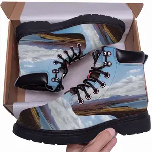 Men Snowy Mountains Of Tongue Mid Top Boots