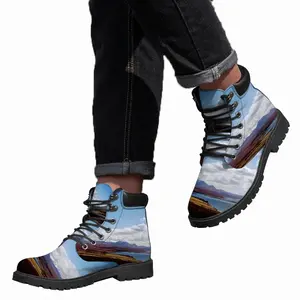 Men Snowy Mountains Of Tongue Mid Top Boots