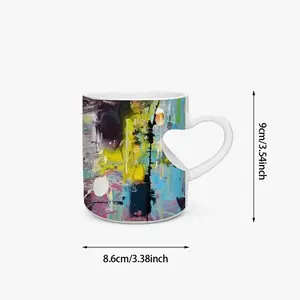 Another Planet Peach Heart Mug