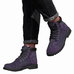 Men Purple Illusion Mid Top Boots