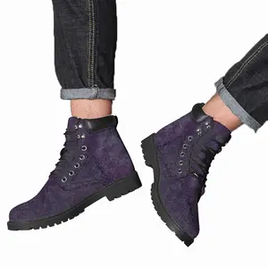 Men Purple Illusion Mid Top Boots