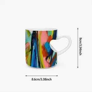 Everything Is Built Peach Heart Mug