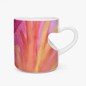 Colorful Straws Peach Heart Mug