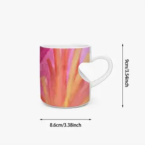 Colorful Straws Peach Heart Mug