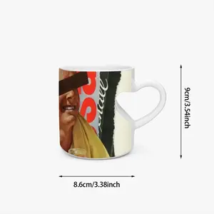 Time For Refreshments Peach Heart Mug