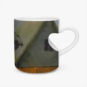 First Snow Peach Heart Mug